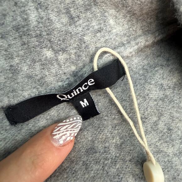 Quince Superfine Merino Wool Sweater Coat Heather Gray Size M NWT SOLD OUT - Picture 6 of 8